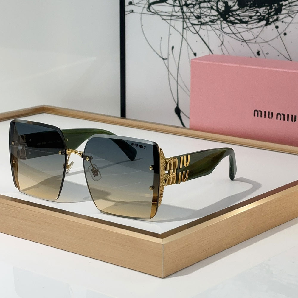 MIU MIU Mirror leg Logo Decoration Sunglasses Top quality - Image 1