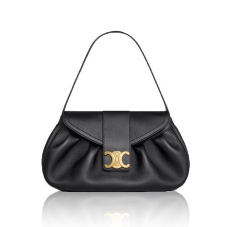 Celine Pebbled Leather Shoulder Bag - Image 1