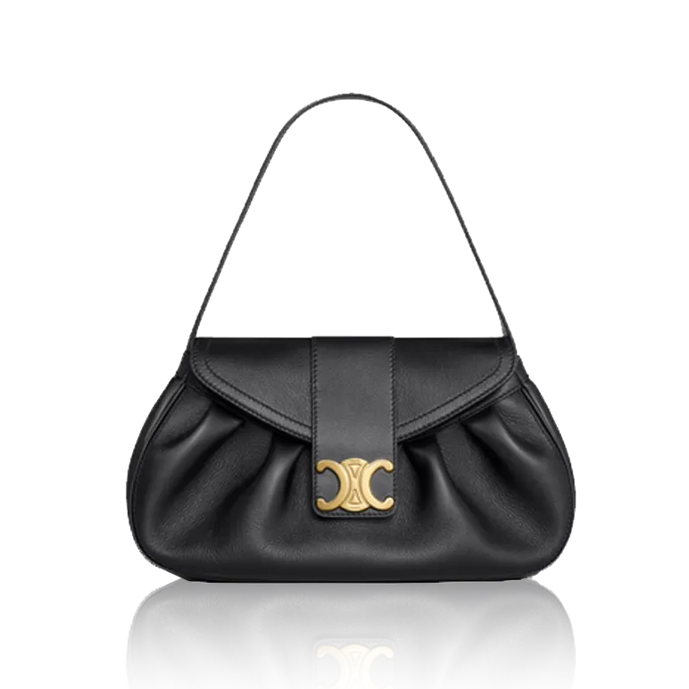Celine Pebbled Leather Shoulder Bag - Image 1