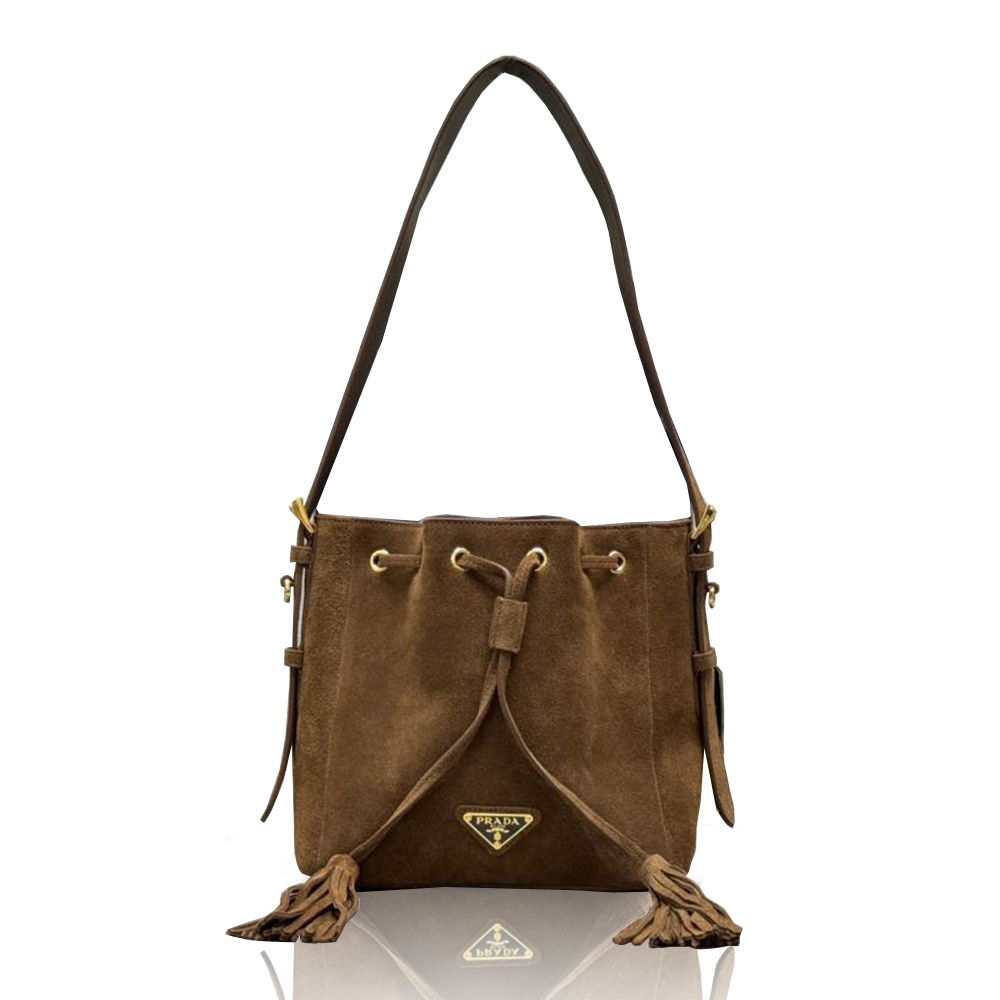 Prada Suede Bucket Bag 10A quality 1BE079 - Image 1
