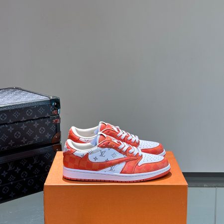 Travis Scott X Nike Air Jordan 1 Low X LV Sneakers - Image 3