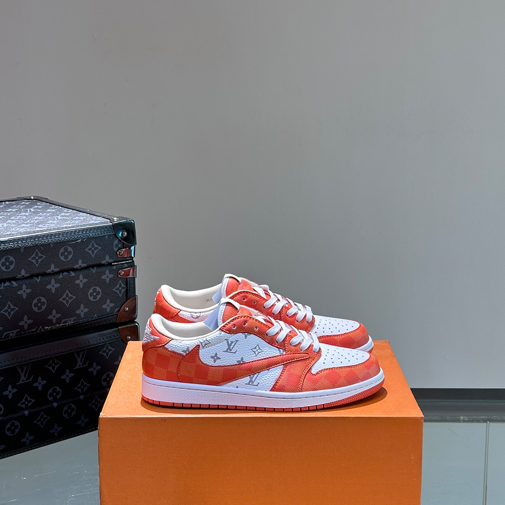 Travis Scott X Nike Air Jordan 1 Low X LV Sneakers - Image 3