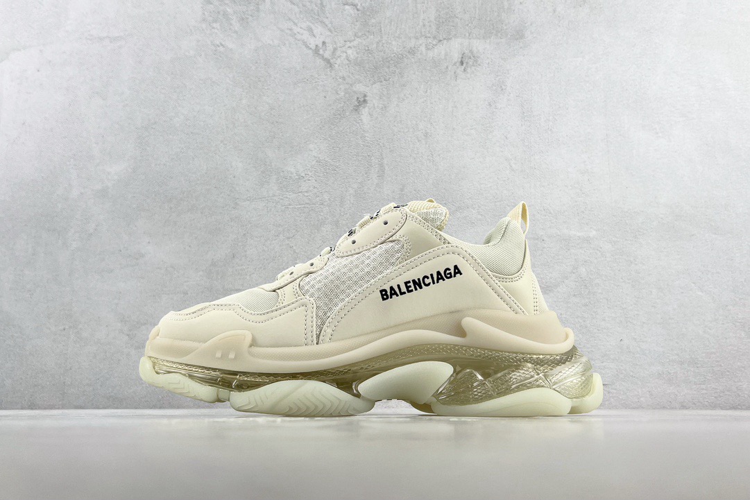 Balenciaga Triple S Clear Sole Sneakers Beige Mirror Version 10A - Image 4