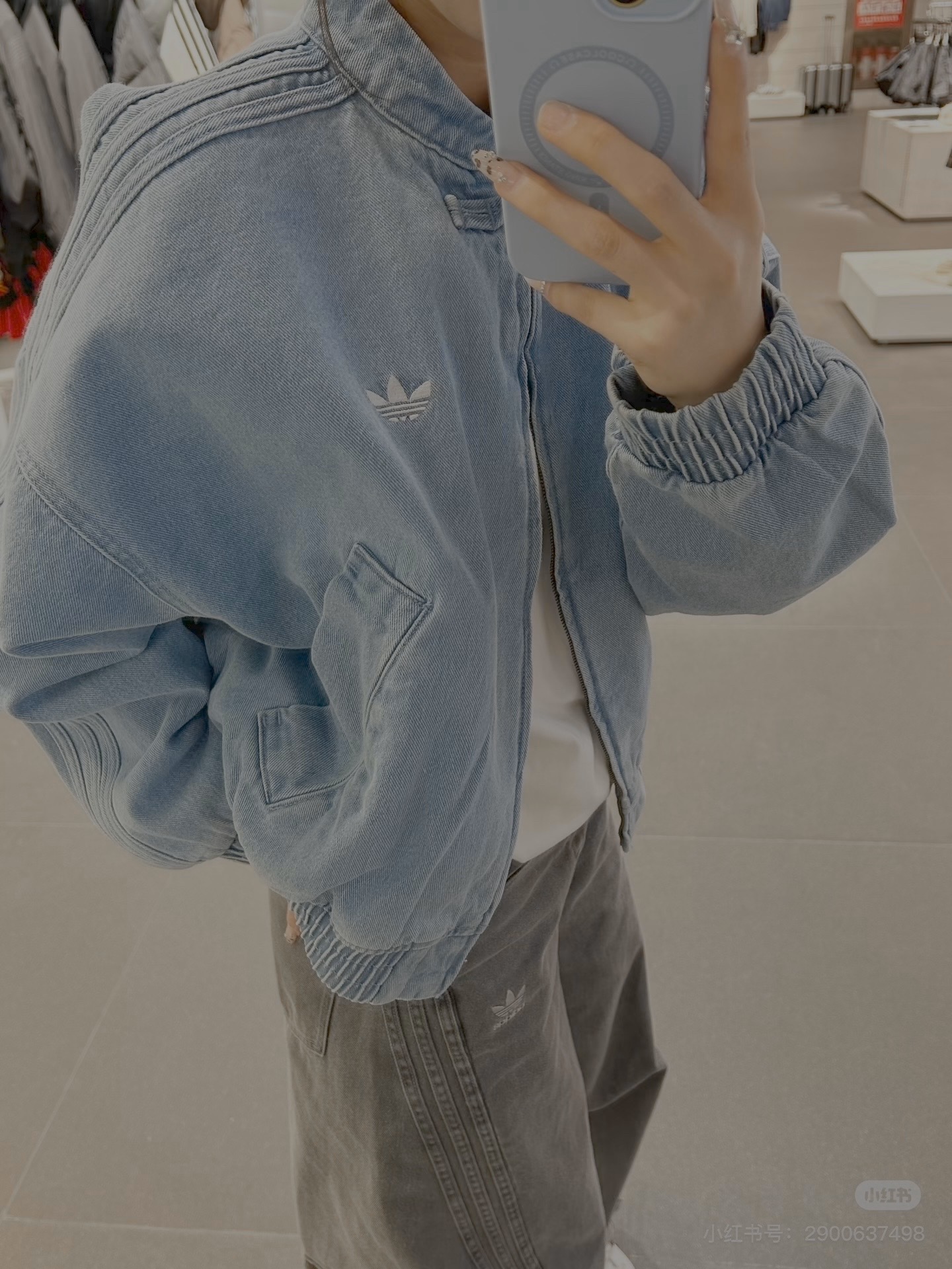 Adidas Women's Denim Jacket - Image 1