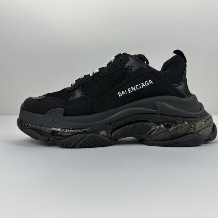 Balenciaga Triple S Clear Sole Sneakers Black Mirror Version 10A