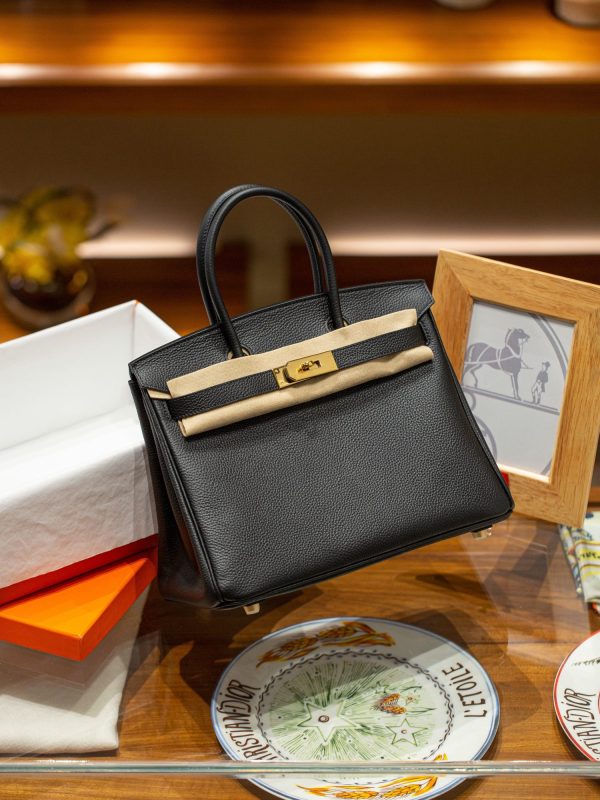 Hermès Birkin 30 black Togo Leather Gold Hardware Bag - 10A Mirror Version