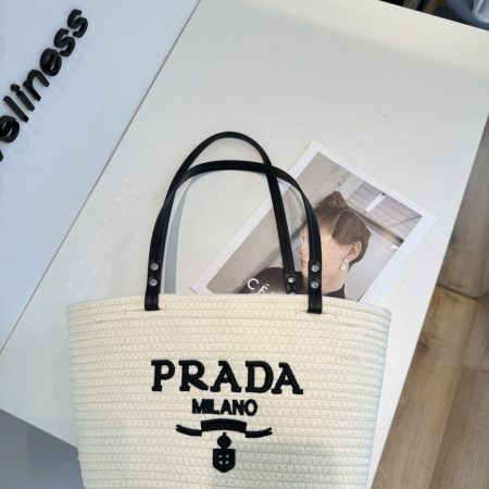 Prada Woven Tote Bag - Image 11