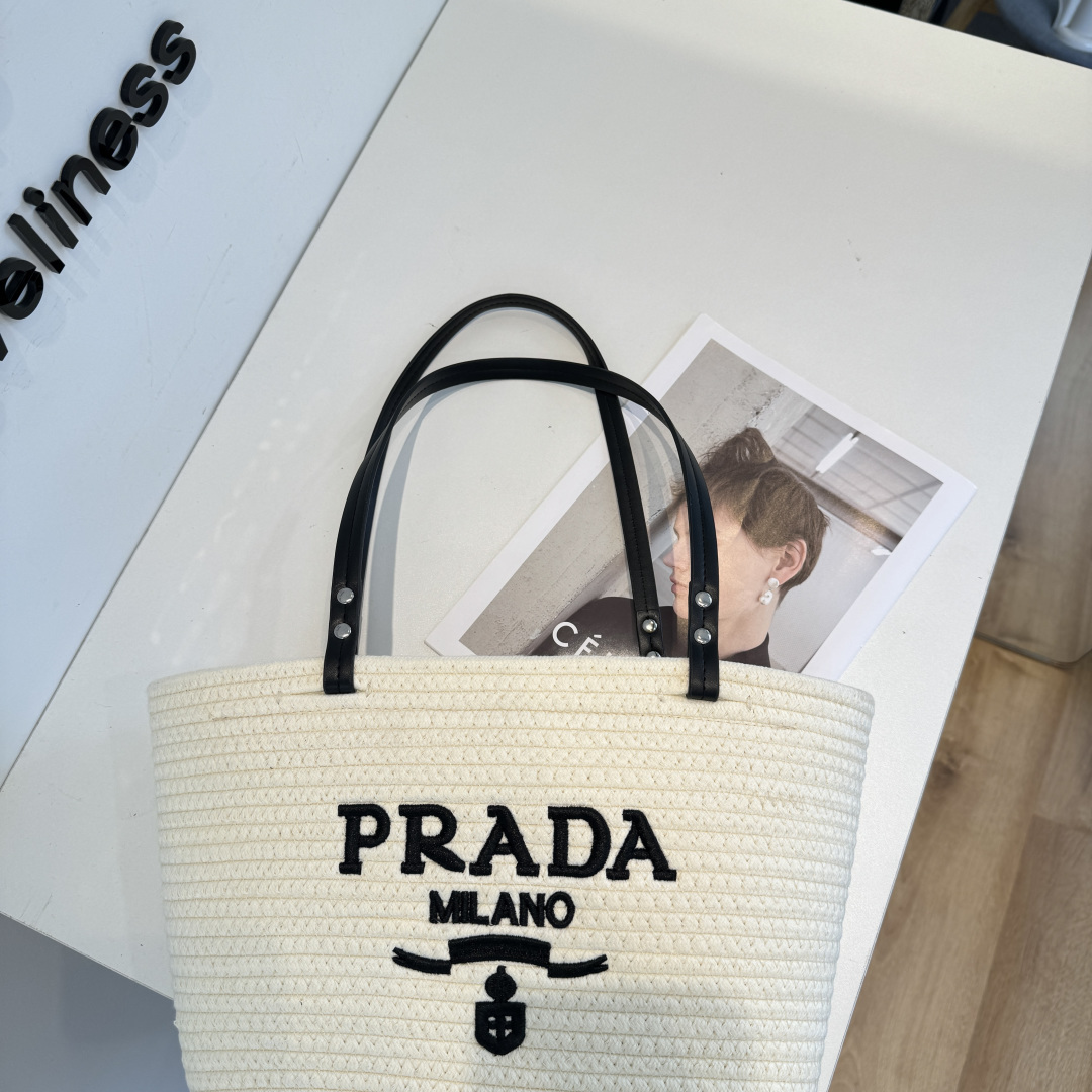 Prada Woven Tote Bag - Image 11