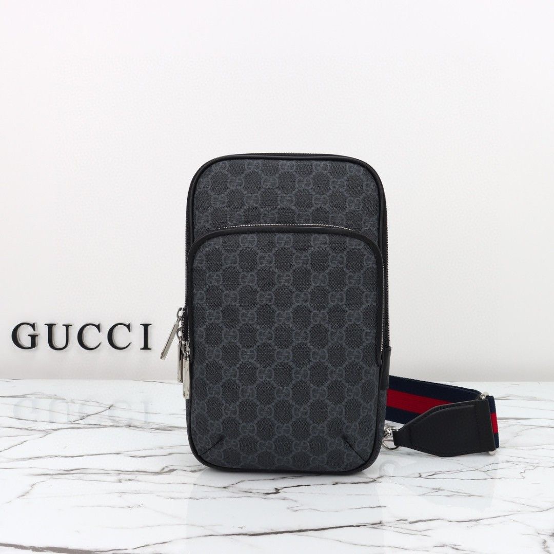 Gucci GG Black Small Slingbag in black GG Supreme - Image 1