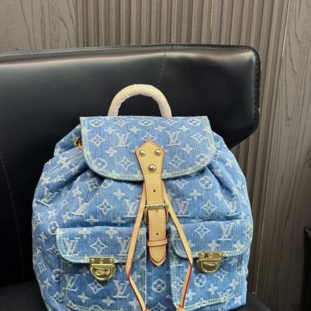 LV Montsouris Cargo Backpack Monogram Denim Bag - Image 2