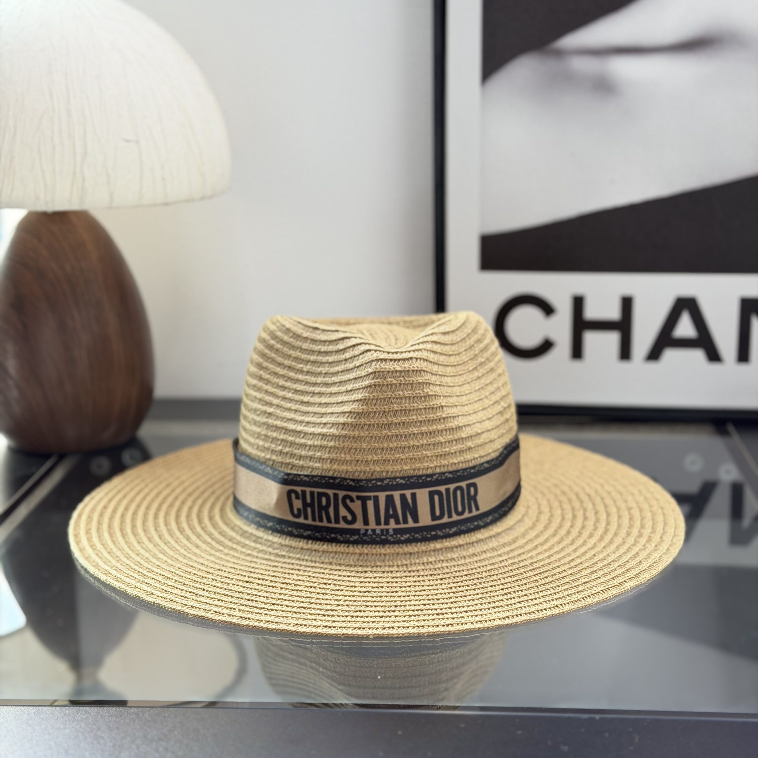 Dior Flat-Brimmed Straw Hat - Image 3