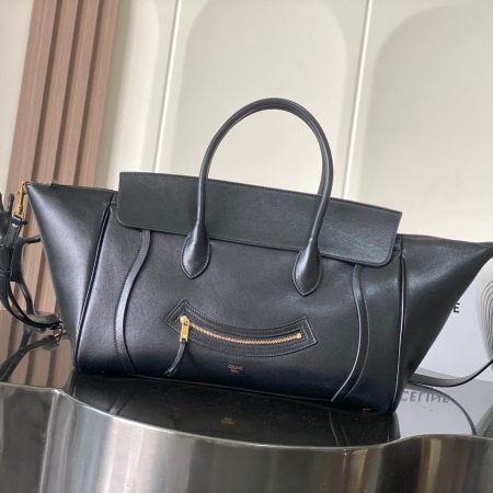 Celine Little Luggage In Supple Shiny Lambskin