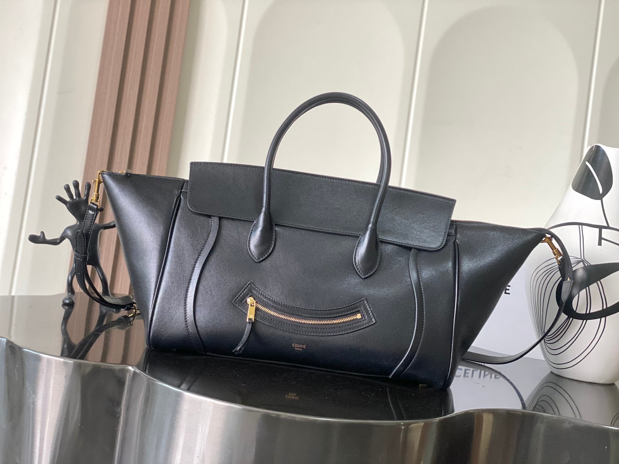 Celine Little Luggage In Supple Shiny Lambskin - Image 1