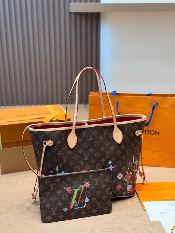 LV x TM Neverfull MM Monogram Bag