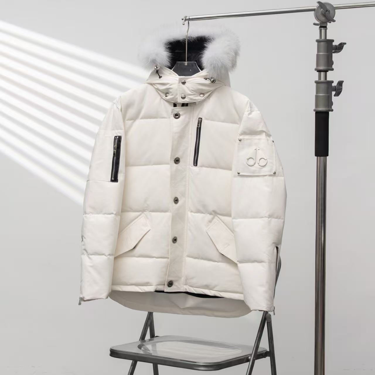 MOOSE KNUCKLES Oversized Scissors Hooded Fur-Trim Down Jacket - Image 2