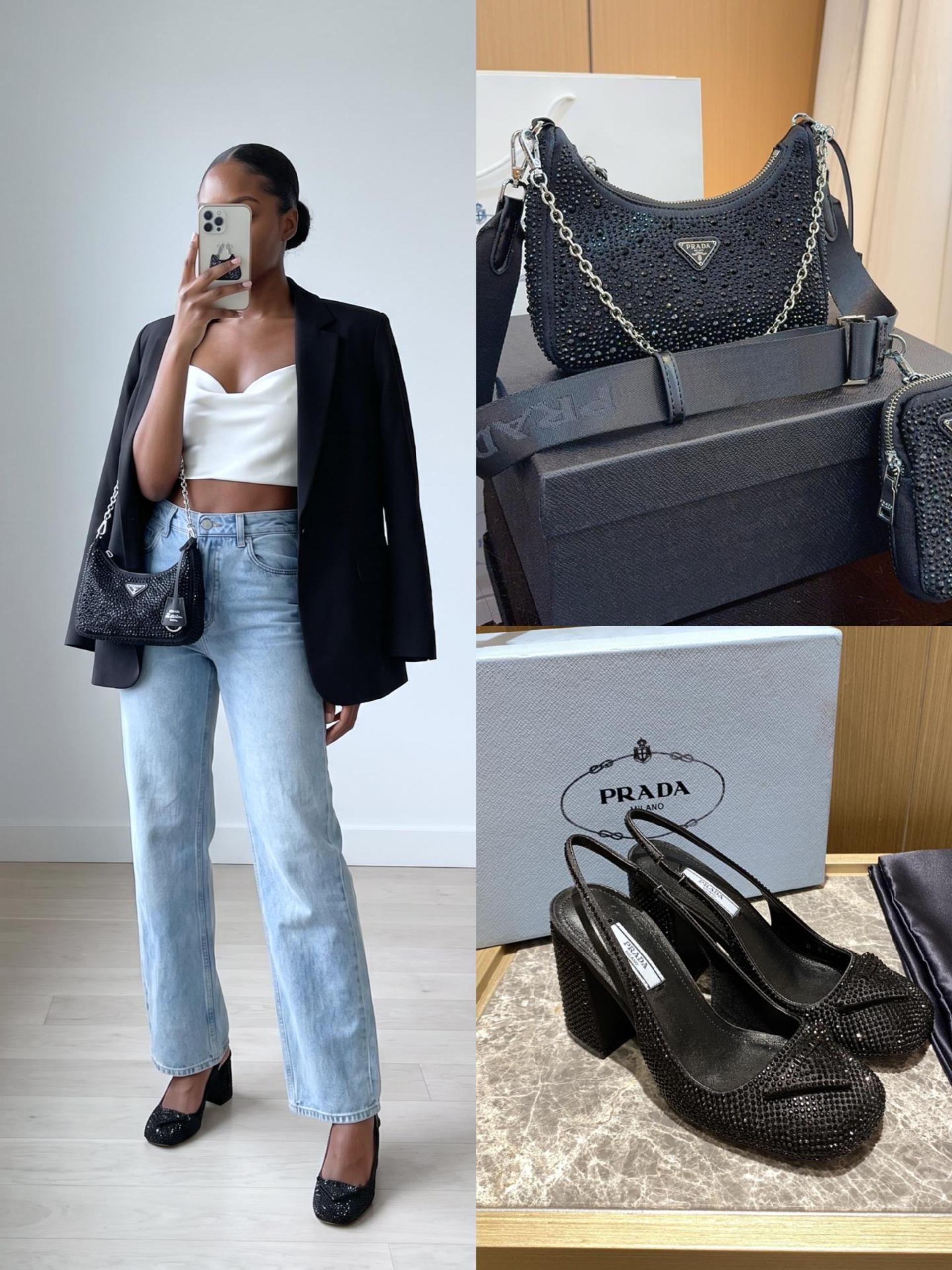 Prada Shoes & Bag Set - Image 1