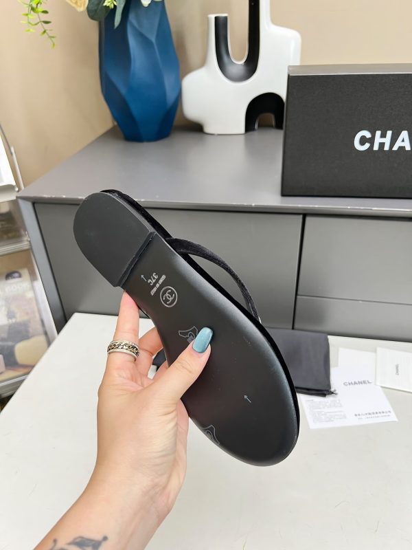 Chanel Crystal CC Thong Sandals