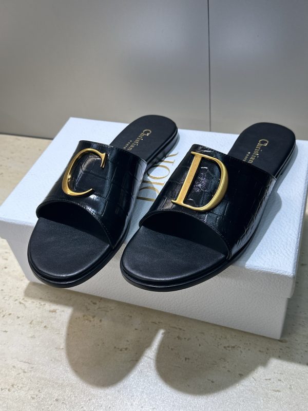 Dior CD Logo Slides Sandals
