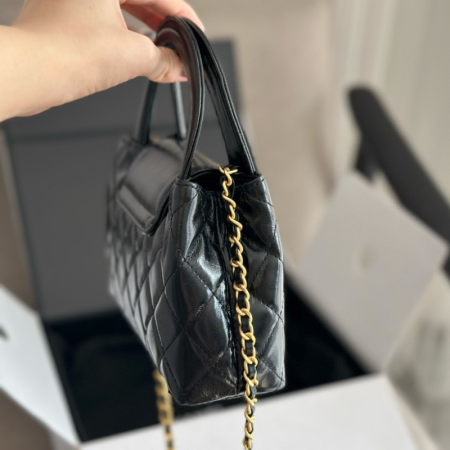 Chanel Kelly Mini Shopping Bag Black - Image 7