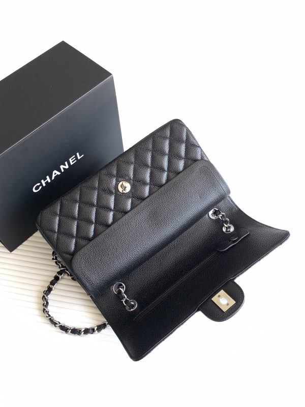 Chanel Black Calfskin Medium Classic Double Flap Shoulder Bag -Top Quality