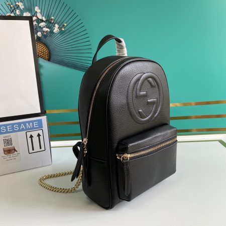 Gucci Soho Black Pebbled Backpack - Image 5