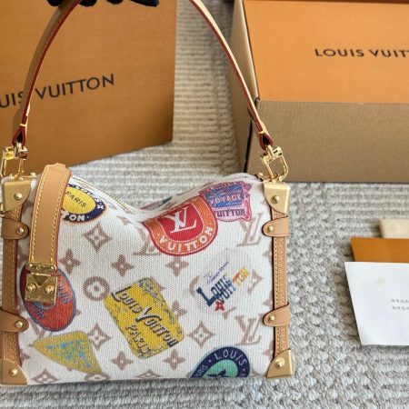 LV Lettering Canvas Tote Bag - Image 1
