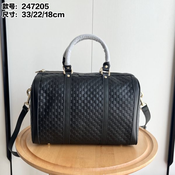 Gucci Canvas Boston Tote Bag