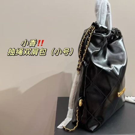 Chanel 23P Black Beaute Backpack 22 Mini Bag - Image 3