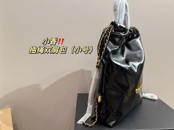 Chanel 23P Black Beaute Backpack 22 Mini Bag