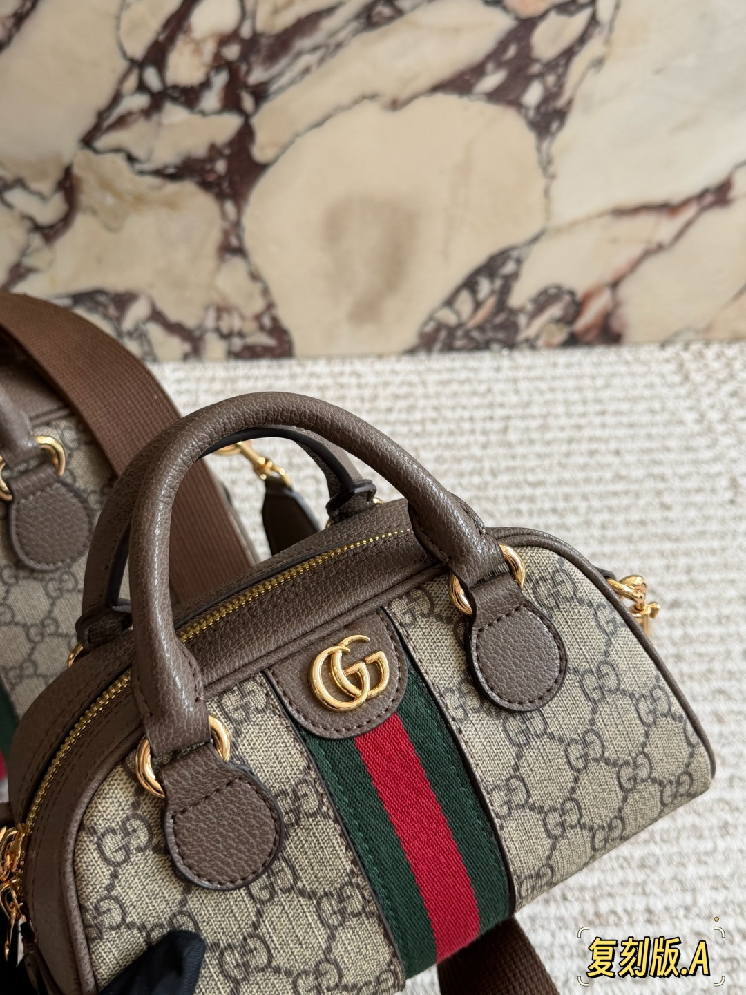 Gucci GG Supreme Ophidia GG Top Handle Bag - Image 4