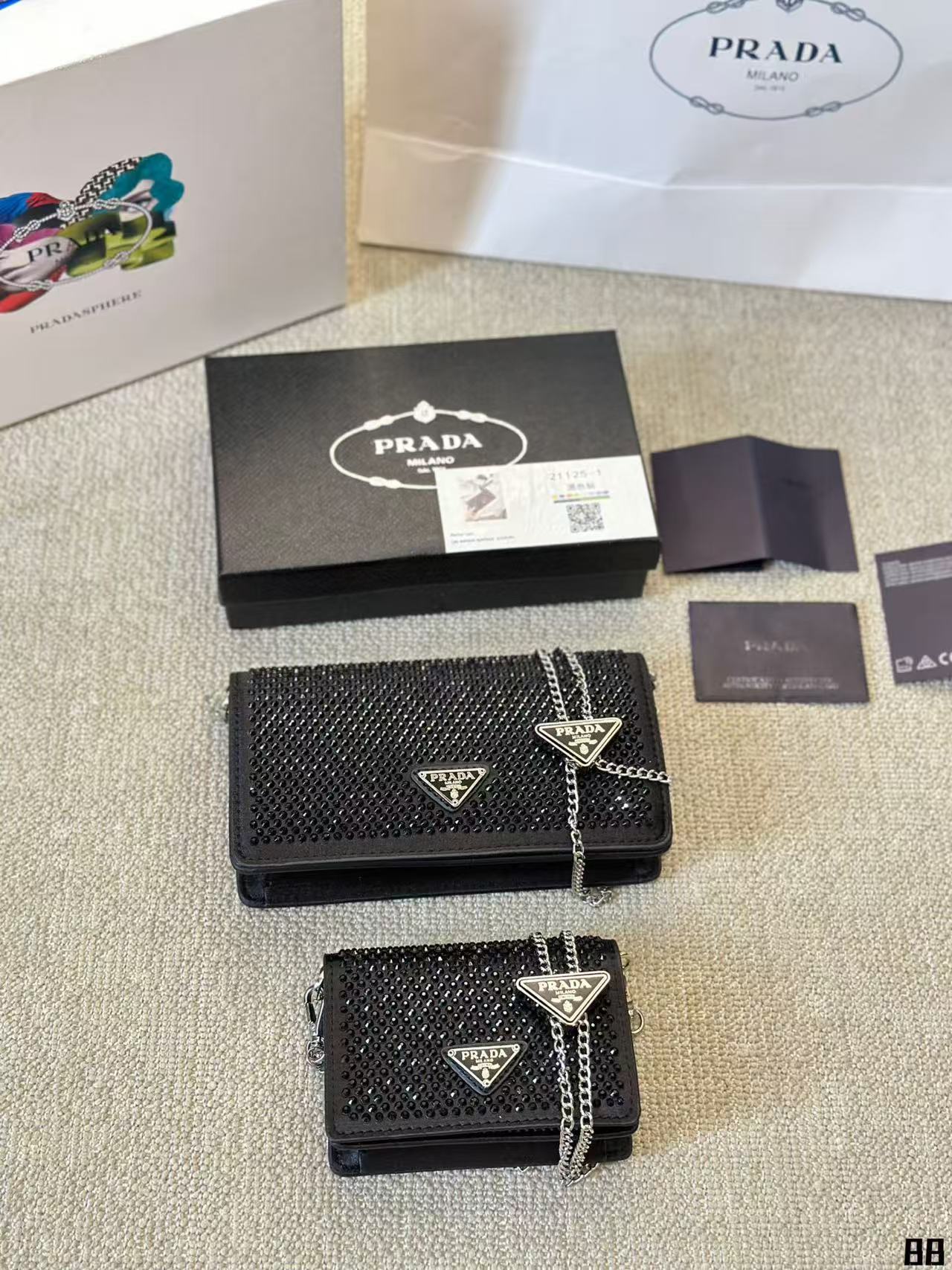 Prada crystal flap bag - Image 1