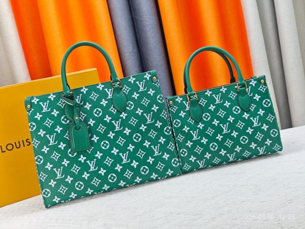 LV Green & White Monogram OnTheGo PM Bag