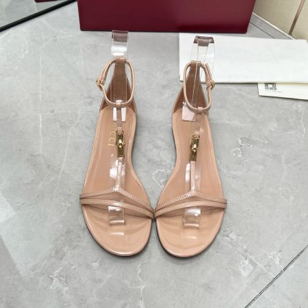 Gucci White bamboo leather sandals - Image 3