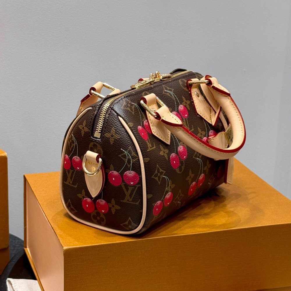 LV x TM Cherry Speedy 20 Bandouliere Pillow Bag - Image 4
