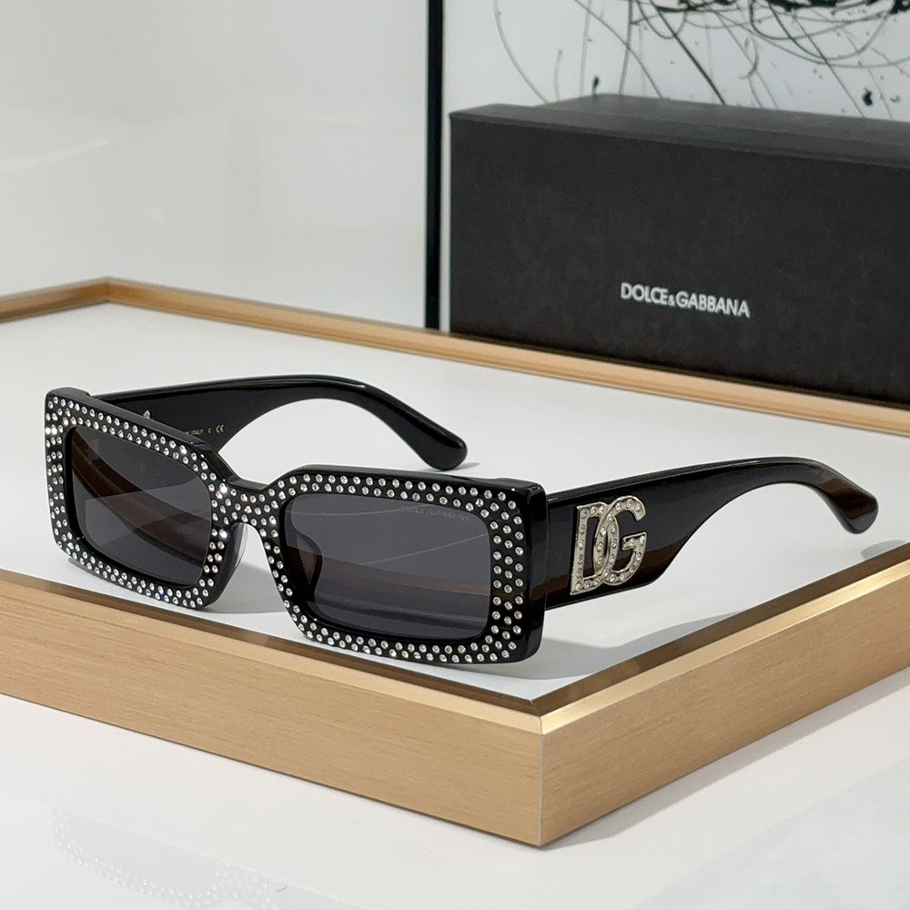 DOLCE & GABBAN DG Small Box Logo Mirror leg  Sunglasses Top quality - Image 6