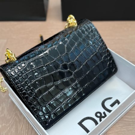 Dolce & Gabbana Crocodile Print Calfskin DG Girls Bag - Image 3