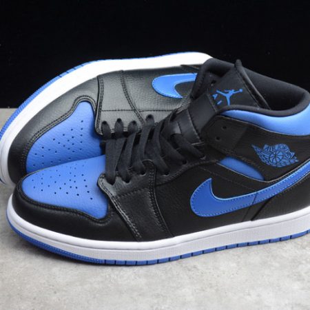 Air Jordan 1 Mid black hyper royal 554724-068 - Image 6