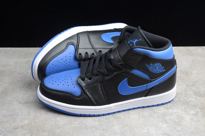 Air Jordan 1 Mid black hyper royal 554724-068 - Image 6