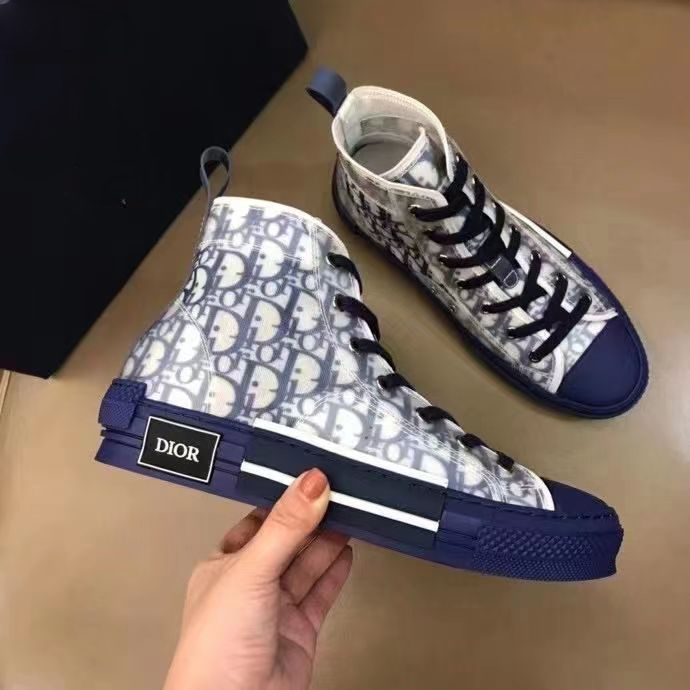 Dior B23 Luxury Shoes with white print logo - Image 1