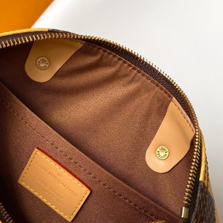 LV Damier Pop Speedy Bandoulière 25 Bag Jaune Mat - Image 10
