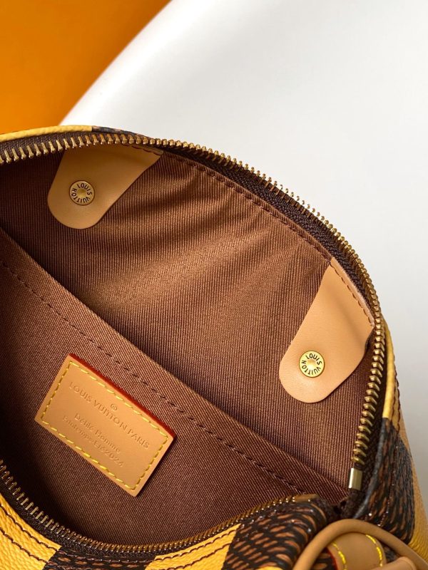 LV Damier Pop Speedy Bandoulière 25 Bag Jaune Mat