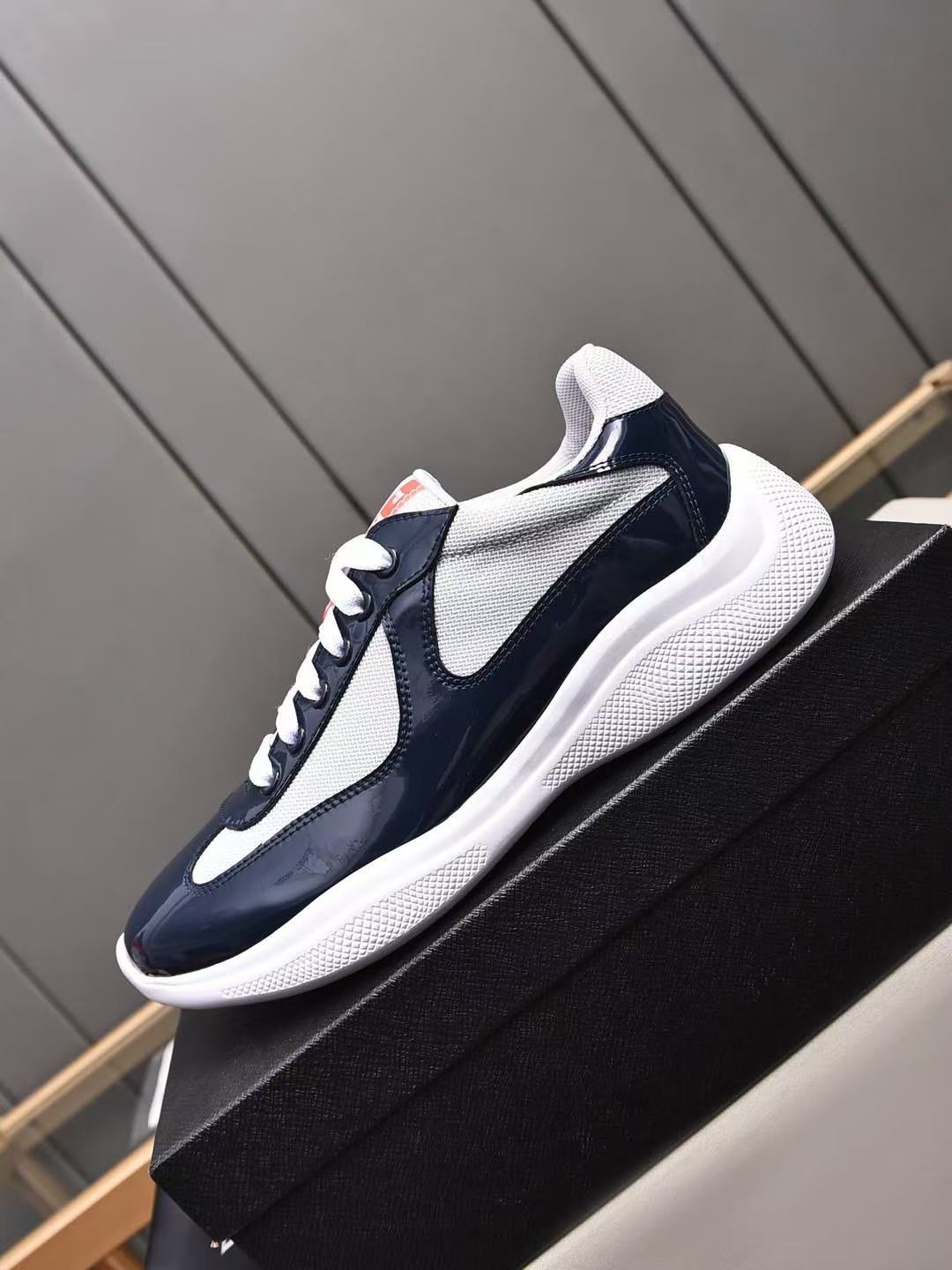 Prada Men Shoes Dark Blue - Image 2
