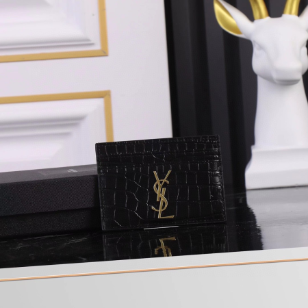 Saint Laurent YSL Crocodile Print Card Bags - Image 3