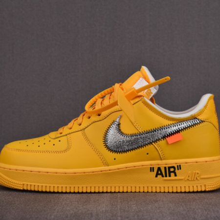 NIKE AIR FORCE 1 LOW OFF-WHITE UNIVERSITY GOLD METALLIC SILVER DD1876-700 - Image 32