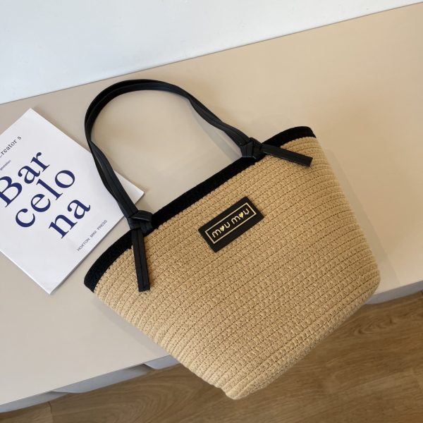 Miu Miu Beach Straw Tote Bag
