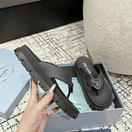 Prada Rubber Thong Sandals - Image 7