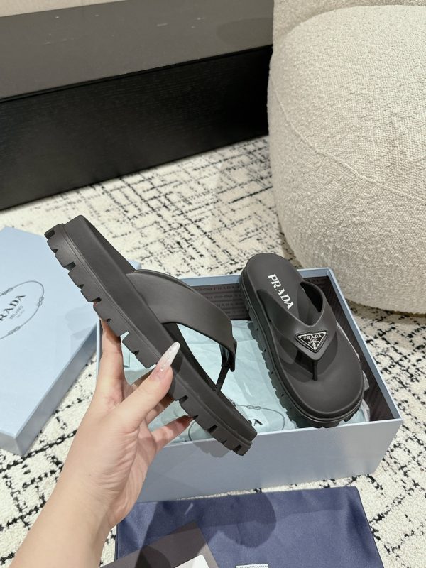 Prada Rubber Thong Sandals