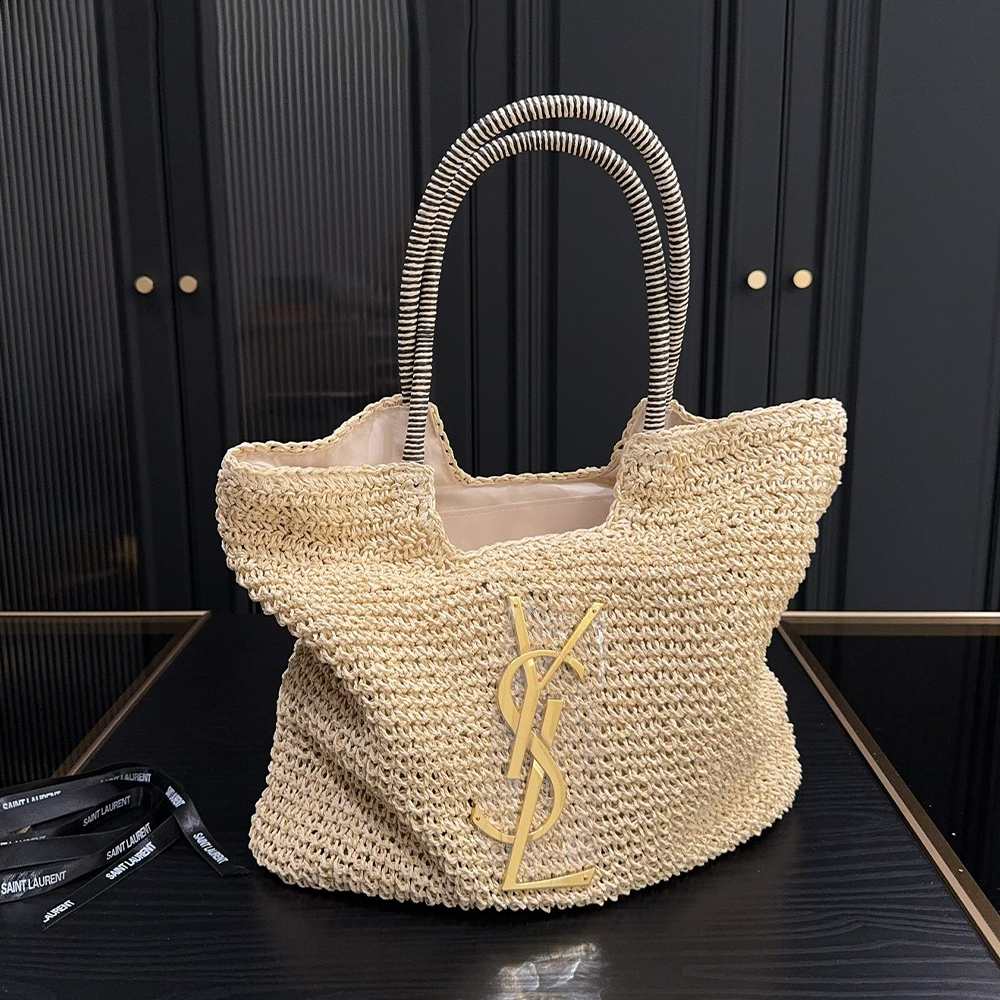 Saint Laurent YSL  Straw Hand Shoulder Bag - Image 1