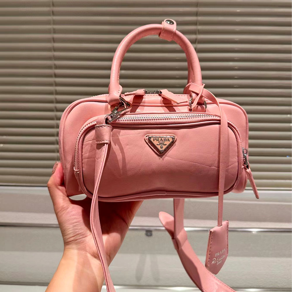 Prada Retro Leather Multi Pocket Handbag - Image 4