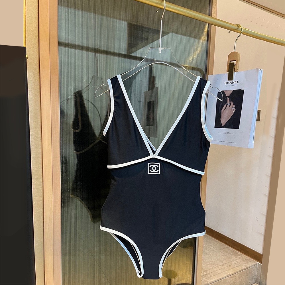Chanel Logo One-piece Swimsuit Swimwear - Image 1